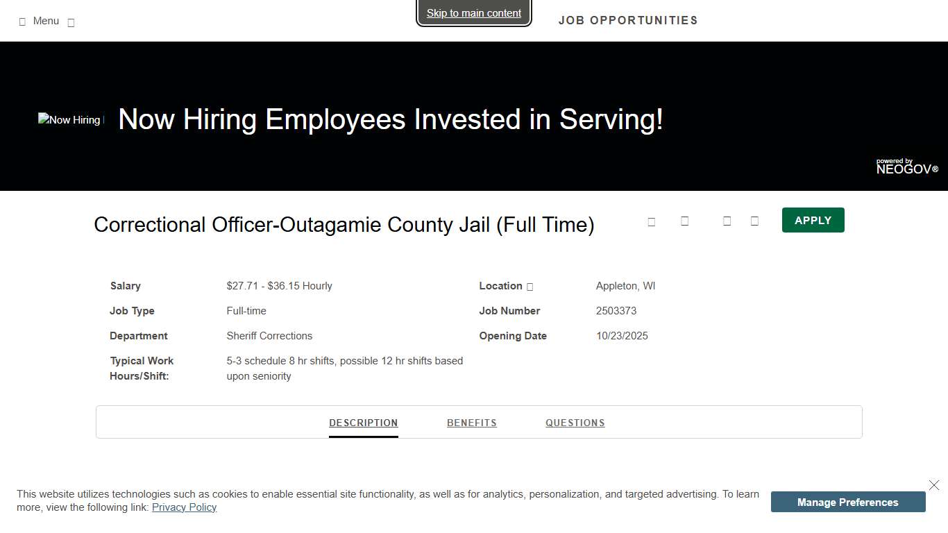 Job Opportunities Now Hiring Employees Invested in Serving!